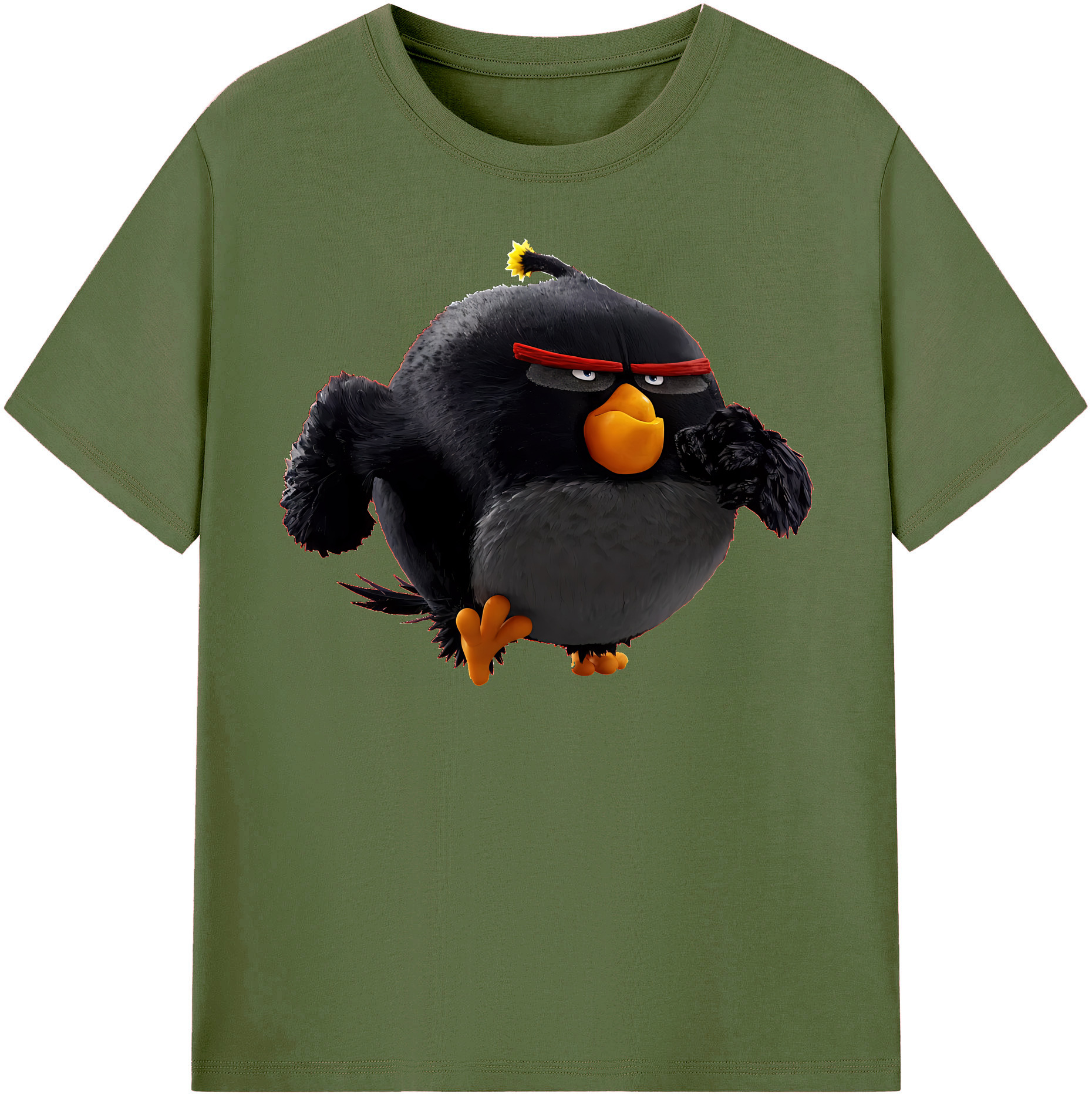 （画像用） Angry Birds アングリーバード 綿100％半袖Tシャツ（フロントプリント）
